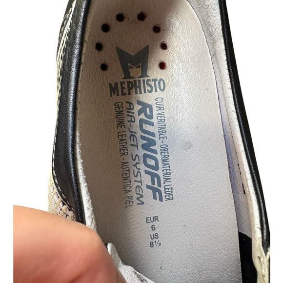 Mephisto Runoff Yael Air-Jet Black Snakeprint Bowling Lace Up Shoe - 8.5 - Picture 8 of 10